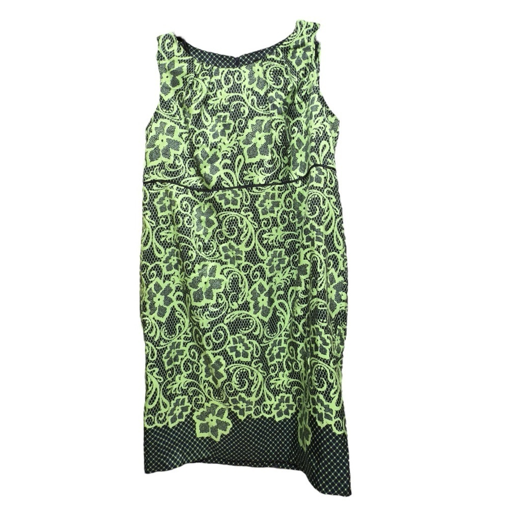 DANA KAY Green and Black Sleeveless Dress Size 16W